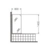 MAMPARA BAJA REBATIBLE KHIOS - 70CM - Imagen 2