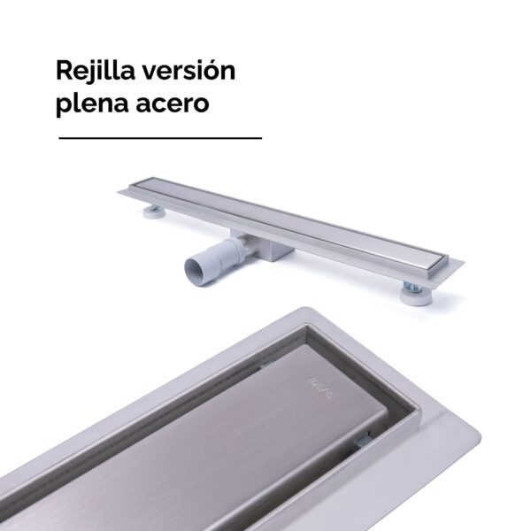 DESAGUE LINEAL PLENO REVESTIR ACERO INOX. 70 CM COD.12030 IDEAL - Imagen 8