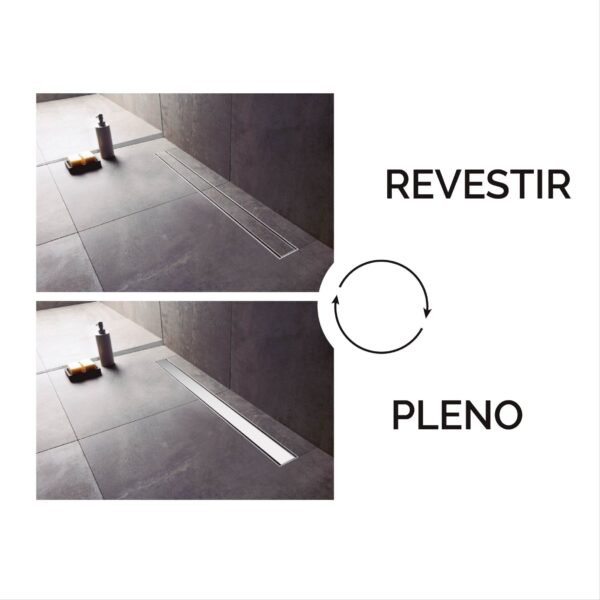 DESAGUE LINEAL PLENO REVESTIR ACERO INOX. 70 CM COD.12030 IDEAL - Imagen 7