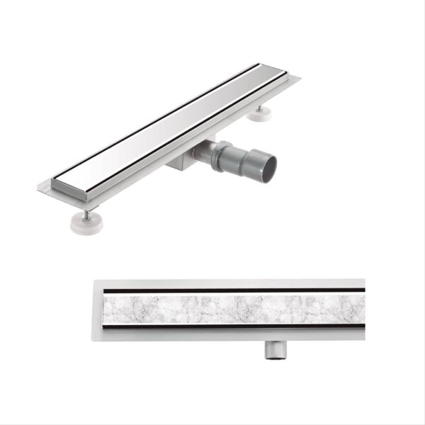DESAGUE LINEAL PLENO REVESTIR ACERO INOX. 70 CM COD.12030 IDEAL
