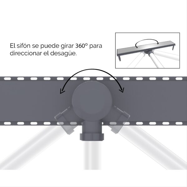DESAGUE LINEAL ABS 60CM COD.12095 IDEAL - Imagen 7