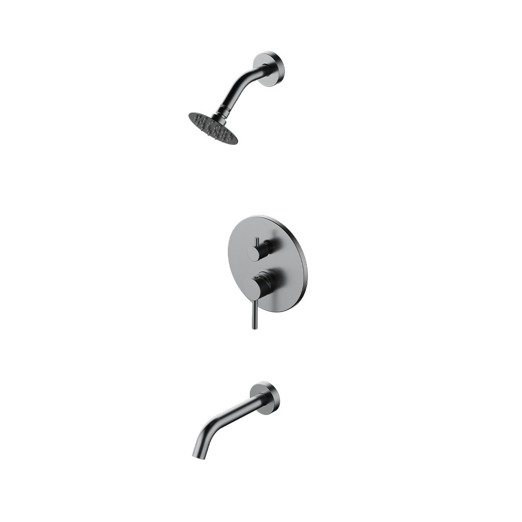 0106/I1 Inox One Monocomando – Juego monocomando para bañera y ducha