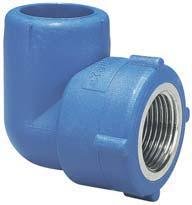 CODO A 90º INSERTO METÁLICO HEMBRA POLIMEX AZUL