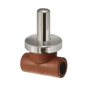 LLAVE DE PASO - FUSIÓN C/ CAPUCHÓN Y ROSETA CROMADA HIDRO 3