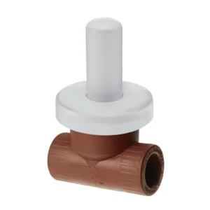 LLAVE DE PASO - FUSIÓN C/ CAPUCHÓN Y ROSETA BLANCO LOZA HIDRO 3